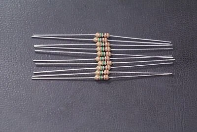 Lot of 50 NCF25J105TRF NIC Carbon Film Resistor 1M Ohm 5% 250mW 1/4W Axial NOS - Image 1 of 2