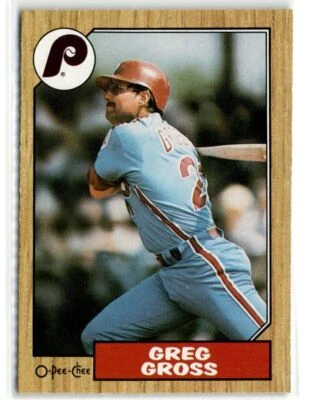 Greg Gross Philadelphia Phillies 1987 O-Pee-Chee #338 - Image 1 of 2
