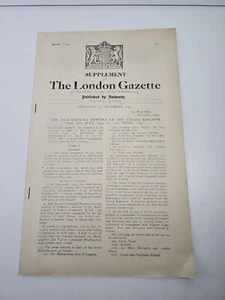 London Gazette Supplement 16 de diciembre de 1947 - Defensa antiaérea del Reino Unido - Imagen 1 de 4