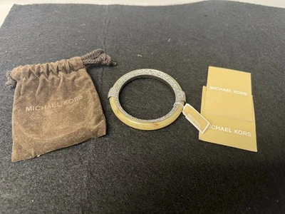 NWT Michael Kors Retail Exclusive Pave Glam Horn Bangle Bracelet MKJ1794040 - Image 1 of 4