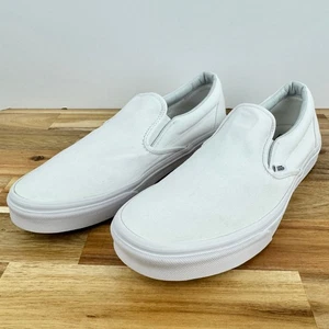 Vans Clásicas Zapatillas Sin Cordones Lona Blancas Informales Zapatos de Skate Para Hombre 13 - Imagen 1 de 8
