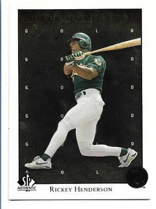 Rickey Henderson 1998 SP Authentic Sheer Dominance GOLD #SD2 /2000 - Athletics - Picture 1 of 2