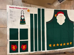 Christmas Santa Claus Apron Sewing Fabric Pattern Decor  UNIQUE EASY TO MAKE - Picture 1 of 8
