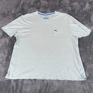 Tommy Bahama Camiseta Bolsillo Para Hombre XL Azul Relax Suave Playa Bordada - Imagen 1 de 8