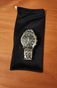 Emporio Armani Mens Watch AR-1786 Silver Water Resistant Classic Chronograph  - Picture 1 of 4