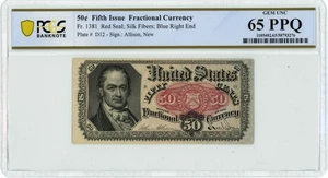 FR #1381 Fractional Currency 50c Fifth Issue GEM Unc 65 PPQ PCGS 949733-16 - Picture 1 of 3