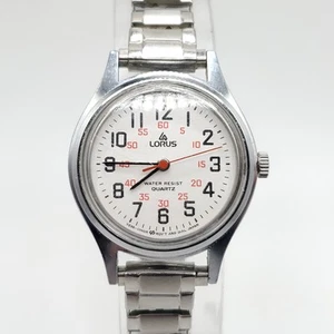 Vintage Lorus Watch Women New Battery Speidel Stretch Band Silver Tone 27mm - Picture 1 of 15