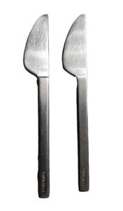 2 Lufthansa Butter Spreader Knife 1979/80 Hepp Pforzheim 7.25 in Long Stainless - Picture 1 of 8