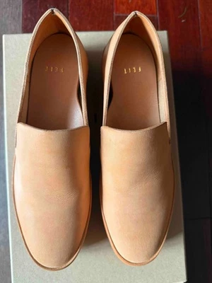 feit shoes men, size 7 US, 40 Euro, slip ons tan - Image 1 of 4