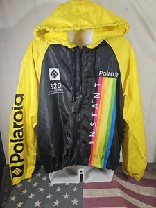 Full Zip Polaroid Windbreaker Medium Camera Rainbow Graphic  - Picture 1 of 13