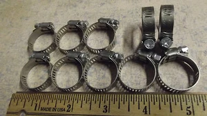 10 IDEAL HOSE CLAMPS 08,5/16"BAND STAINLESS** STEEL,BAND,HOUSING&SCREW1/4".2.5 - Picture 1 of 4