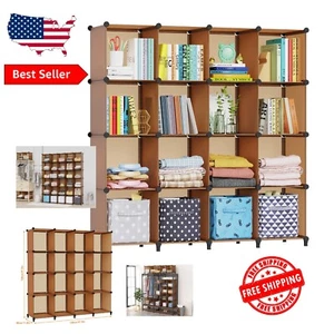 Stylish 16-Cube Organizer with Sturdy Metal Frame - Easy Assembly Included - Picture 1 of 9