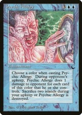 Psychic Allergy The Dark HEAVILY PLD Blue Rare MAGIC THE GATHERING CARD ABUGames