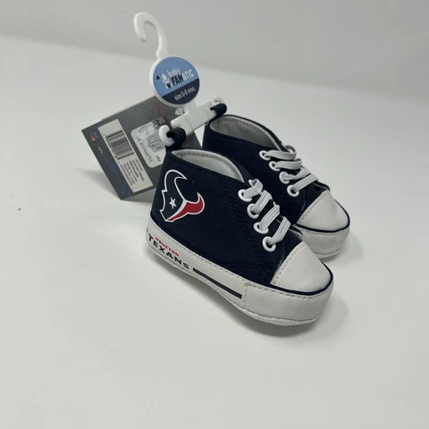 A4 Houston Texans NFL Pre-Walker High-Top Baby Shoes Hightops Size 0-6 Months Cover