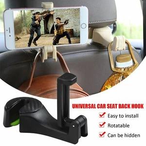 1Pc Universal Car Seat RearBack Hook Headrest Hanger Mobile Phone Holder Bracket - Photo 1 sur 12
