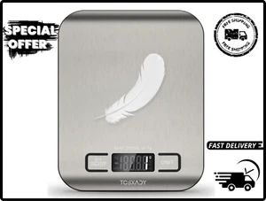 Food Scale, 11lb Kitchen Scale with 6 Units Tare Function & LCD Display, - Picture 1 of 9