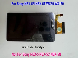 Touchscreen LCD Bildschirm Display Panel mit Hintergrundbeleuchtung für Sony NEX-5R NEX-5T WX30 WX170 - Bild 1 von 1