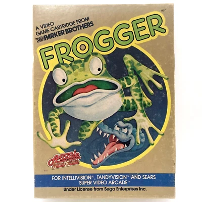 Frogger Intellivision Tandyvision Sears Arcade Cartridge In Box Manual Game 1983 - Image 1 of 4