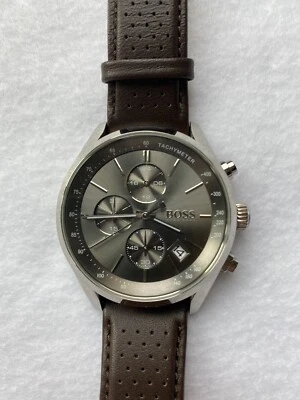 Reloj Hugo Boss Champion Cronógrafo Caja Acero Inoxidable Correa Cuero Marrón Foto 1 de 3