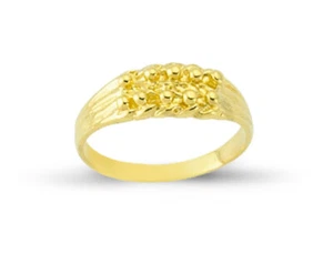 9 KT GOLD BABY RING HALTER KINDER KINDER 2 REIHEN SCHUSS KNOTEN MASSIVBAND GESCHENKBOX - Bild 1 von 6