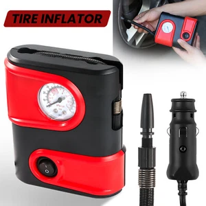 12V Tire Inflator Car Tyre Air Pump Compressor Electric Portable Motor Bike Auto - Picture 1 of 12