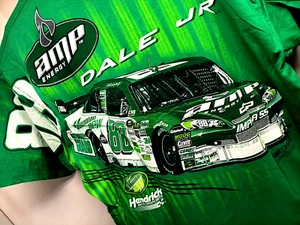 Dale Earnhardt 88 NASCAR T-Shirt XXL grün Hendrick Racing Amp 2-seitig sehr guter Zustand - Bild 1 von 4