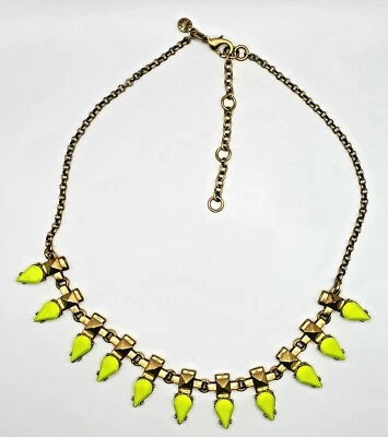 J. Collar Crew llamativo amarillo neón lágrimas tono latón Foto 1 de 4