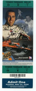 Authentic Autographed 2008 Dario Franchitti Indianapolis 500 Full Ticket - Picture 1 of 2