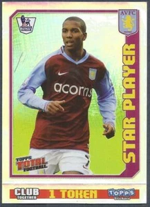 TOPPS TOTAL FOOTBALL-2009- #026-ASTON VILLA-STAR PLAYER-ASHLEY YOUNG-SILVER FOIL - Picture 1 of 1