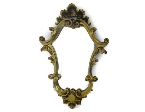 Framed Mirror Gilded Wood Ornate Italy Rococo Gesso Italian Resin Lovely Cover