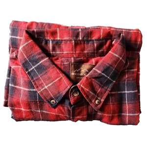 Mountain Ridge Men's Big & Tall Flannel Long Sleeve Shirt Red Black 3XL NEW - Picture 1 of 8