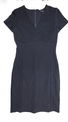 Платье женское Brooks Brothers 6 темно-синее без застежек с v-образным вырезом рабочая одежда официальная подкладка - Изображение 1 из 4