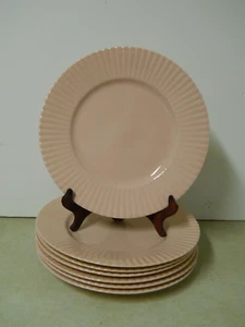 Juego de 7 platos de cena Mikasa Potpourri FA125 rosa rubor Japón acanalados - Imagen 1 de 6
