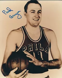 Signiertes 8x10 PAUL ARIZIN Philadelphia Warriors handsigniertes Foto mit COA - Bild 1 von 1