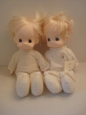 Precious Moments Jesus Loves Me Dolls Boy and Girl, 16" - Image 1 of 4