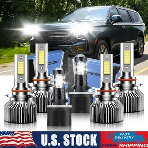 For Chevy Suburban 2500 2000-2006 LED Headlights & Fog Light Bulbs Combo Kit - Picture 1 of 11
