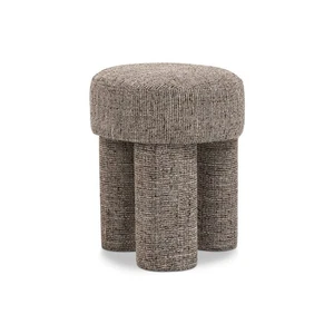 Larson Brown Polyester Fabric Ottoman/Stool - Picture 1 of 8