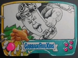 Shaped Sketch Card By Fox Layng Garbage Pail Kids Kids At Play - Picture 1 of 2