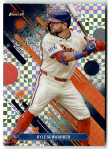 2025 Topps Finest MLB No. 88 Kyle Schwarber Checkerboard Refractor - Bild 1 von 2
