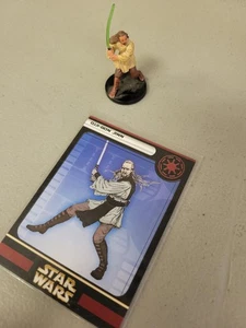 Star Wars Miniatures Clone Strike QUI-GON JINN #23 Jedi Master WOTC 2004 - Picture 1 of 2