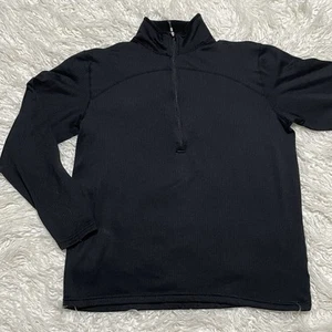 Magellan Pullover Men's Large Long Sleeve 1/2 Zip Black Sweatshirt Casual - Picture 1 of 4