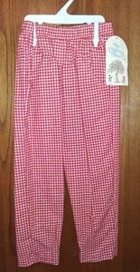 Vintage The Childrens Hour Red Gingham Size 5 Pants Check Elastic Waist - Picture 1 of 11