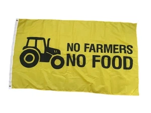 *NAGELNEU* No Farmers No Food Flagge 5 Fuß - 3 Fuß - Famers UK Großbritannien Support Banner - Bild 1 von 1