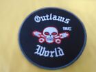 Outlaws M C World Embroidered Iron On Patch 3.5 Inch