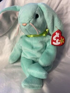 Ty Beanie Baby "Hippity" the green bunny 1996. tag errors. PE. NWMT. - Picture 1 of 3
