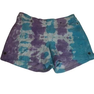 Pantalones cortos HUE púrpura y azul tie dye, talla grande, nuevos sin etiquetas Foto 1 de 4