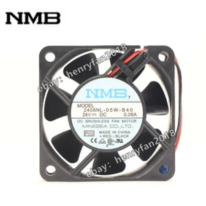 NMB Fan 2408NL-05W-B40 DC 24V 0.08A 60*60*20MM 6cm 2Pin Brushless Cooling Fan - Picture 1 of 6
