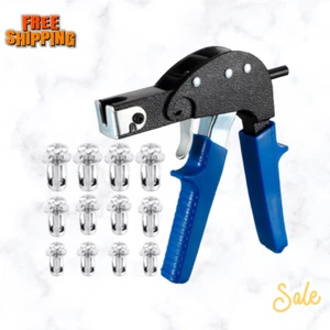 46Pc Expansion Screw Petal Nut Metal Setting Tool Wall Anchor Gun for Hollow - Picture 1 of 12