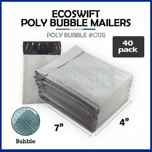 40 #0000 4 x 6 EcoSwift Poly Luftpolster Versandtaschen gepolsterter Umschlag Versand Versorgung Taschen - Bild 1 von 6