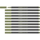 Premium Filzstift STABILO Pen 68 brush hellgrn metalic Fasermaler 10er Pack